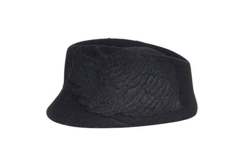 Casquette en feutre de laine ailée Harterix | Ophelie Hats Shop Custom Made Felt Hats Montréal Canada