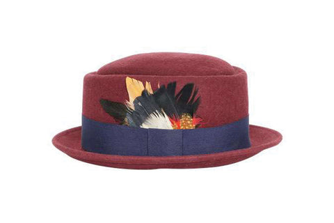 Chapeau de porc en feutre de laine Plume Pop | Ophelie Hats Shop Custom Made Felt Hats Montréal Canada