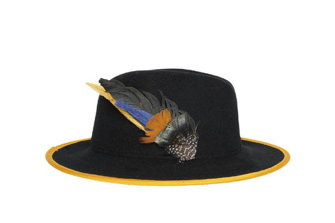 Chapeau Fedora en feutre de laine Vol Jaune | Ophelie Hats Shop Custom Made Felt Hats Montréal Canada