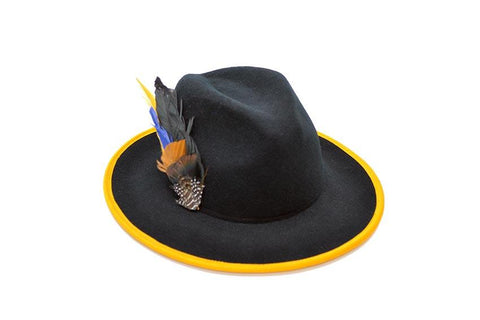 Chapeau Fedora en feutre de laine Vol Jaune | Ophelie Hats Shop Custom Made Felt Hats Montréal Canada