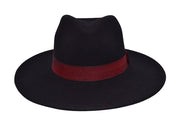 Chapeau de feutre Topango rouge et noir | Chapeaux Ophelie Boutique Chapeaux de feutre sur mesure Montréal Canada