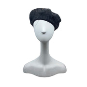 Wool beret with gold metal trim