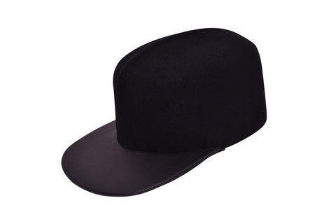 Leroy Esse Felt and Leather Cap | Ophelie Hats Shop Custom Made Felt Leather Cap Montréal Canada