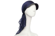 Aqua Dolce Wool Cap with Silk Chiffon Scarf | Ophelie Hats Shop Custom Made Felt Hats Montréal Canada