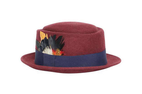 Plume Pop Wool Felt Pork Pie Hat | Ophelie Hats Shop Custom Made Felt Hats Montréal Canada
