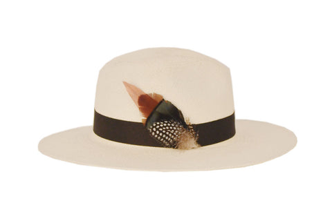 Santa Domingo Panama Straw Fedora Hat | Ophelie Hats Shop Custom Made Felt Hats Montréal Canada