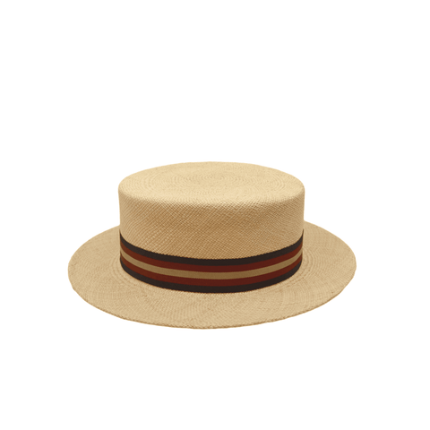 Venitian Boater Panama Hat| Ophelie Hats Shop Custom Made Panama Hats Montréal Canada