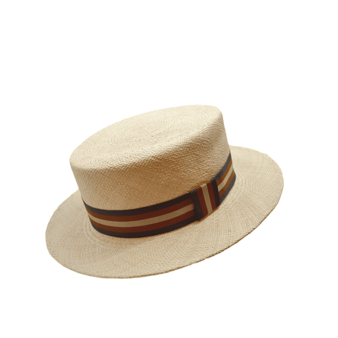 Venitian Boater Panama Hat| Ophelie Hats Shop Custom Made Panama Hats Montréal Canada