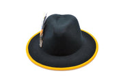 Vol Jaune Wool Felt Fedora Hat | Ophelie Hats Shop Custom Made Felt Hats Montréal Canada